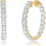 Lab Grown Diamond Inside Out Hoop Earrings