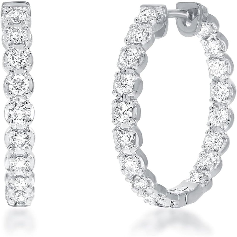 Lab Grown Diamond Inside - Out Hoop Earrings - Future Jewelry