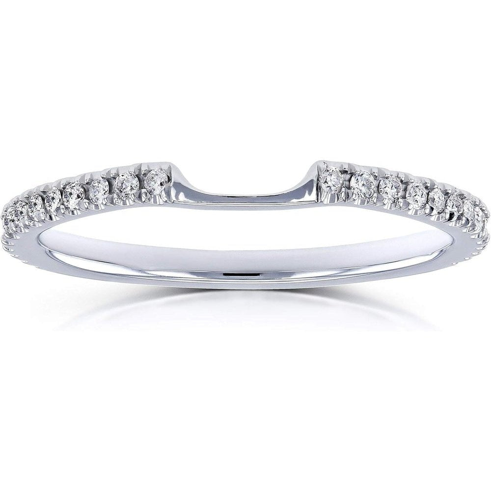 Lab Grown Diamond Shadow Wedding Band in 14K White Gold - Future Jewelry