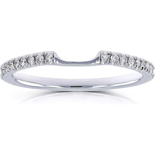 Lab Grown Diamond Shadow Wedding Band in 14K White Gold - Future Jewelry