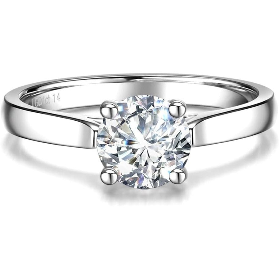 Lab Grown Diamond Solitaire Engagement Ring in 14K or 18K Gold - Future Jewelry