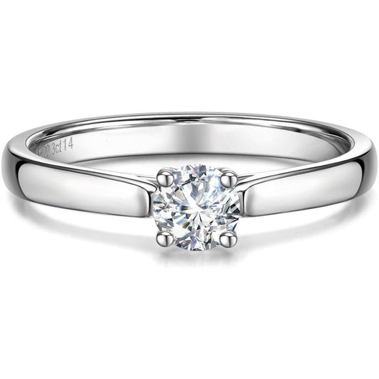 Lab Grown Diamond Solitaire Engagement Ring in 14K or 18K Gold - Future Jewelry