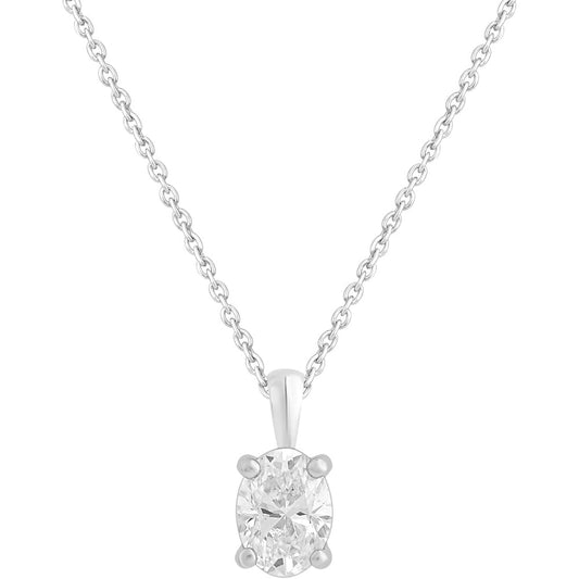 Lab Grown Diamond Solitaire Pendant in 14K Gold Options - Future Jewelry