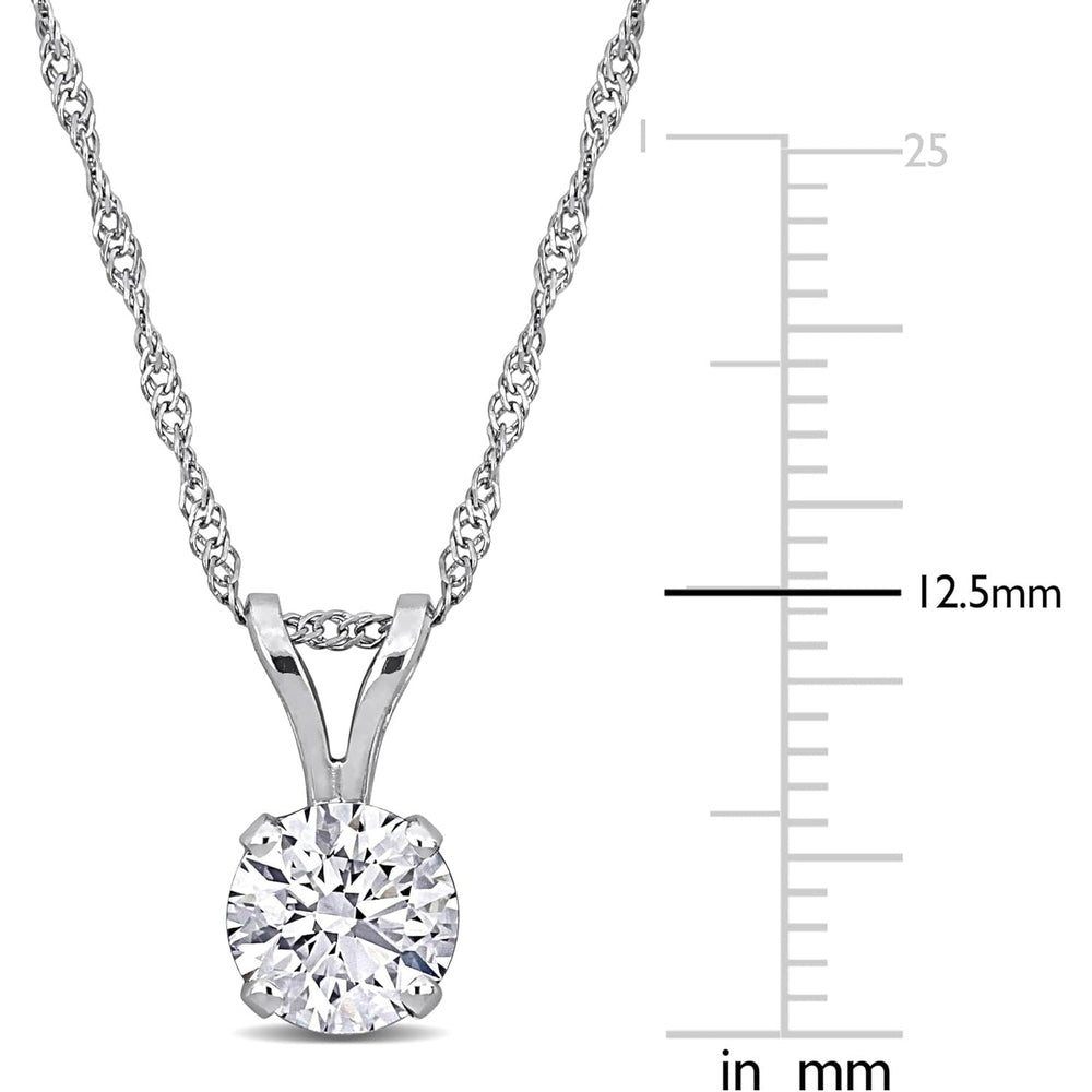 Lab - Grown Diamond Solitaire Pendant - With Unique laser engraved Diamond ID, VVS2 Clarity - D Color , 1/2 to 3 CT - Future Jewelry