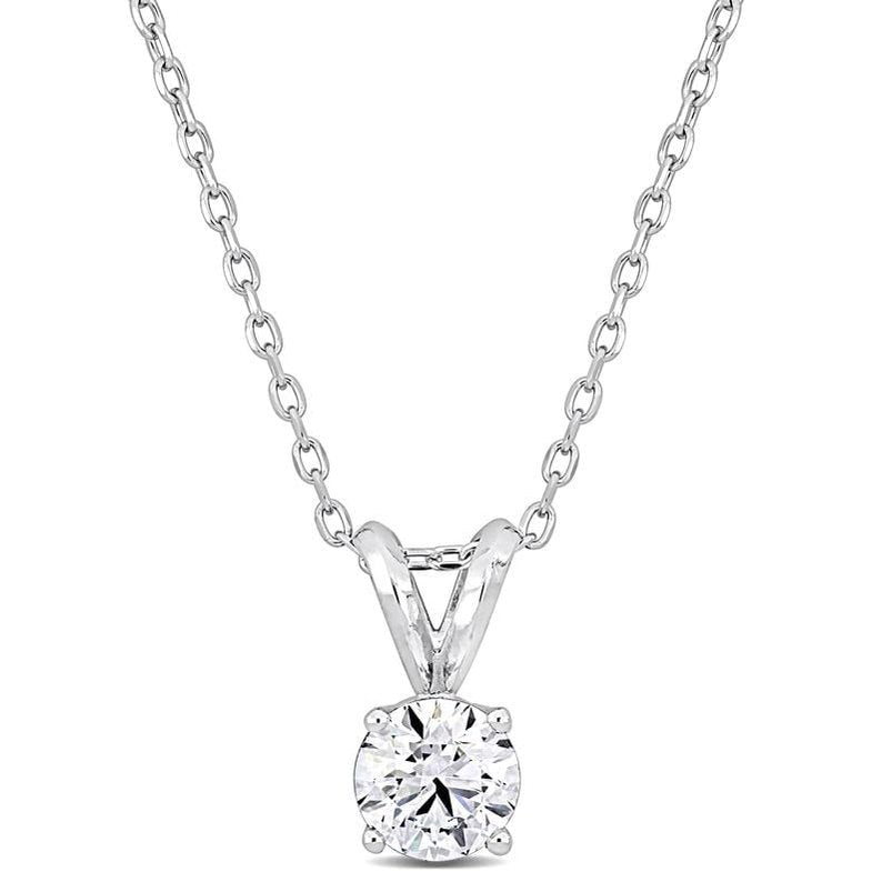 Lab - Grown Diamond Solitaire Pendant - With Unique laser engraved Diamond ID, VVS2 Clarity - D Color , 1/2 to 3 CT - Future Jewelry