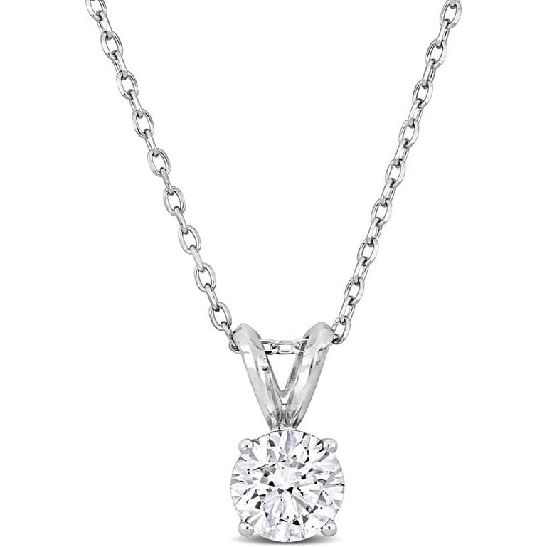 Lab - Grown Diamond Solitaire Pendant - With Unique laser engraved Diamond ID, VVS2 Clarity - D Color , 1/2 to 3 CT - Future Jewelry