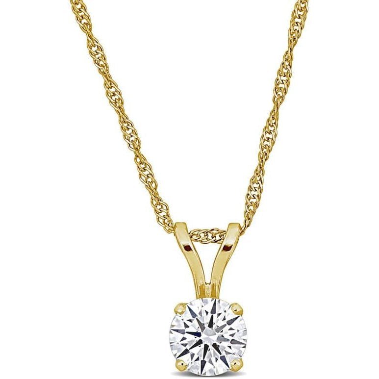 Lab - Grown Diamond Solitaire Pendant - With Unique laser engraved Diamond ID, VVS2 Clarity - D Color , 1/2 to 3 CT - Future Jewelry