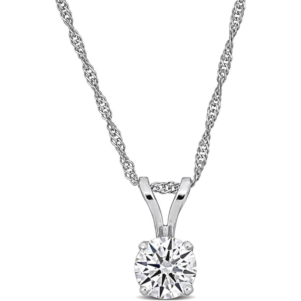 Lab - Grown Diamond Solitaire Pendant - With Unique laser engraved Diamond ID, VVS2 Clarity - D Color , 1/2 to 3 CT - Future Jewelry