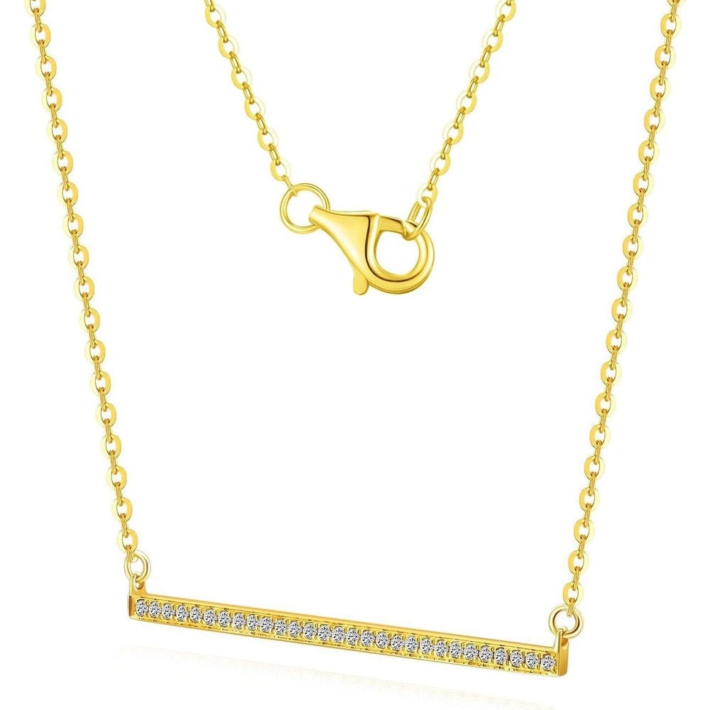 Lab Grown Diamond Solitaire Station Necklace in 14K Gold - Future Jewelry