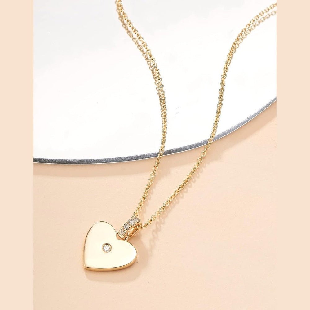 Lab Grown Diamond Solitaire Station Necklace in 14K Gold - Future Jewelry