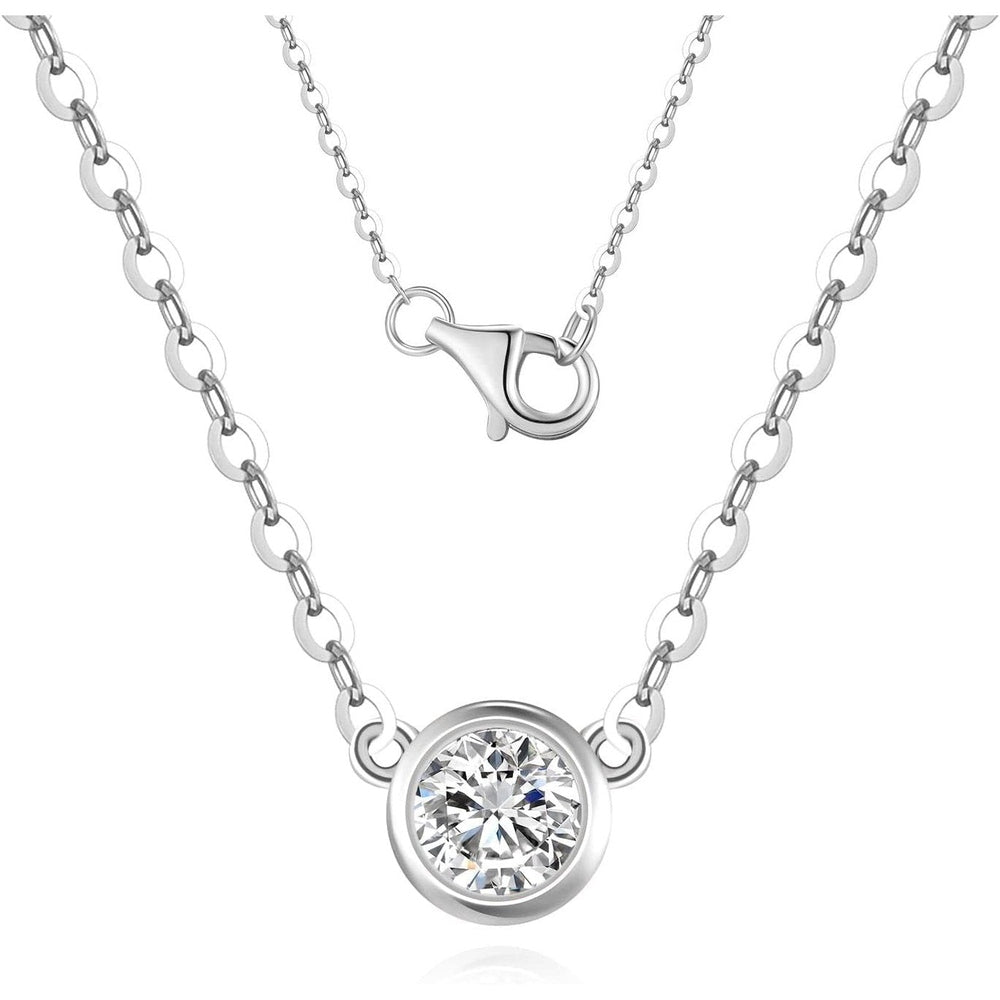 Lab Grown Diamond Solitaire Station Necklace in 14K Gold - Future Jewelry