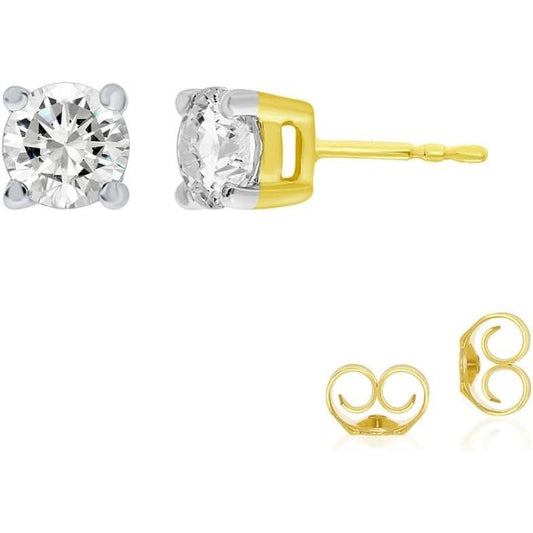 Lab Grown Diamond Stud Earrings for Men and Women | 14K Real Gold Diamond Earrings - Future Jewelry