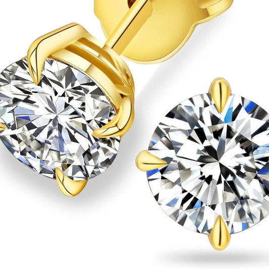 Lab Grown Diamond Stud Earrings in 14k White Gold - Future Jewelry