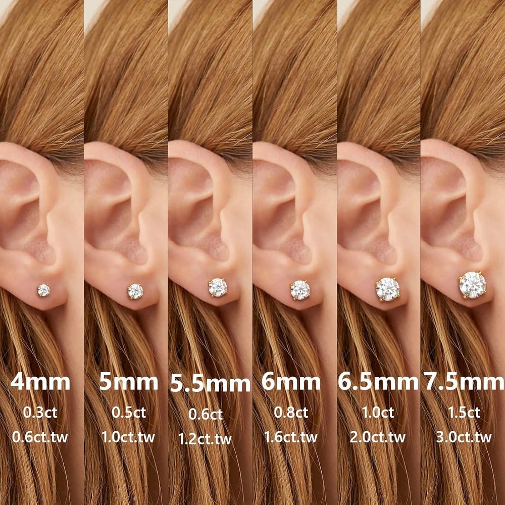 Lab Grown Diamond Stud Earrings in 14k White Gold - Future Jewelry