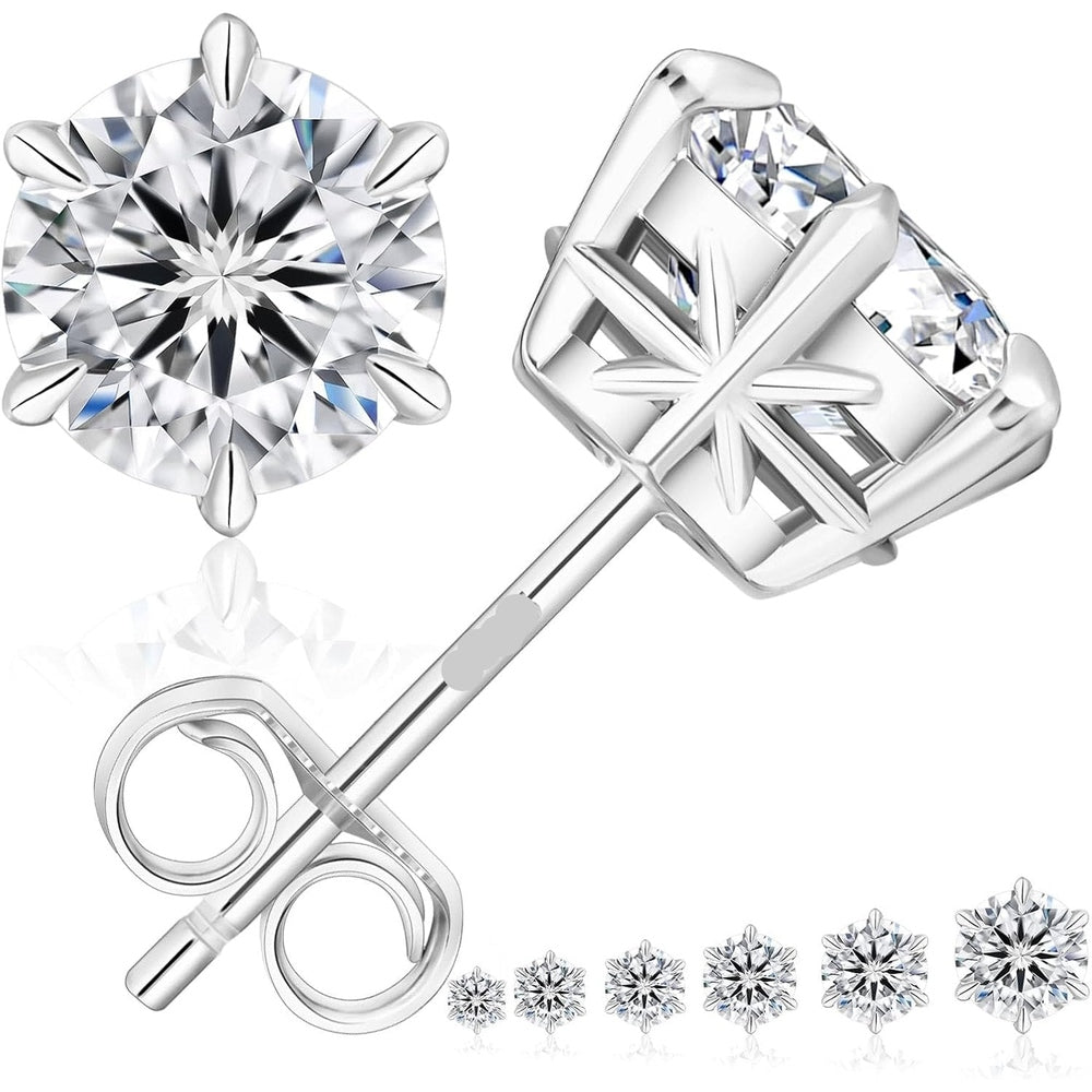 Lab Grown Diamond Stud Earrings in 14k White Gold - Future Jewelry