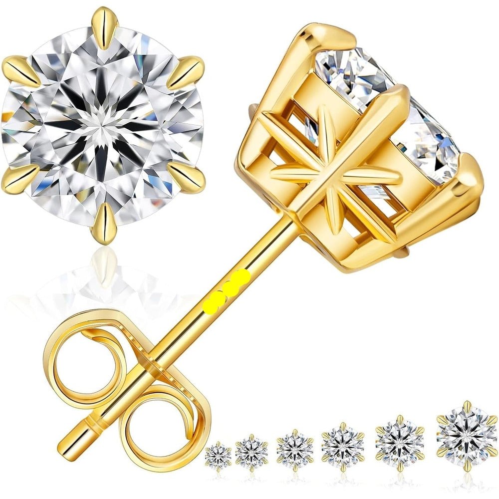 Lab Grown Diamond Stud Earrings in 14k White Gold - Future Jewelry