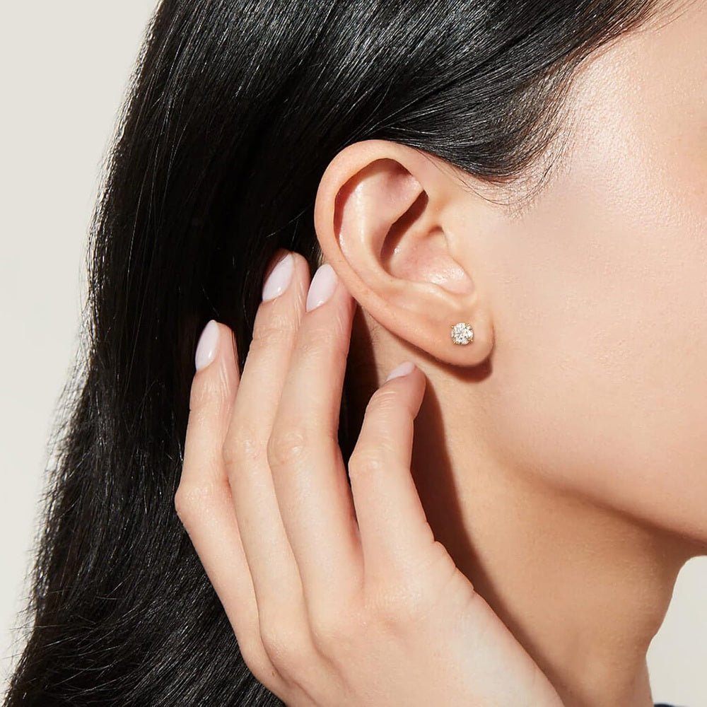 Lab Grown Diamond Stud Earrings in 14k White Gold - Future Jewelry