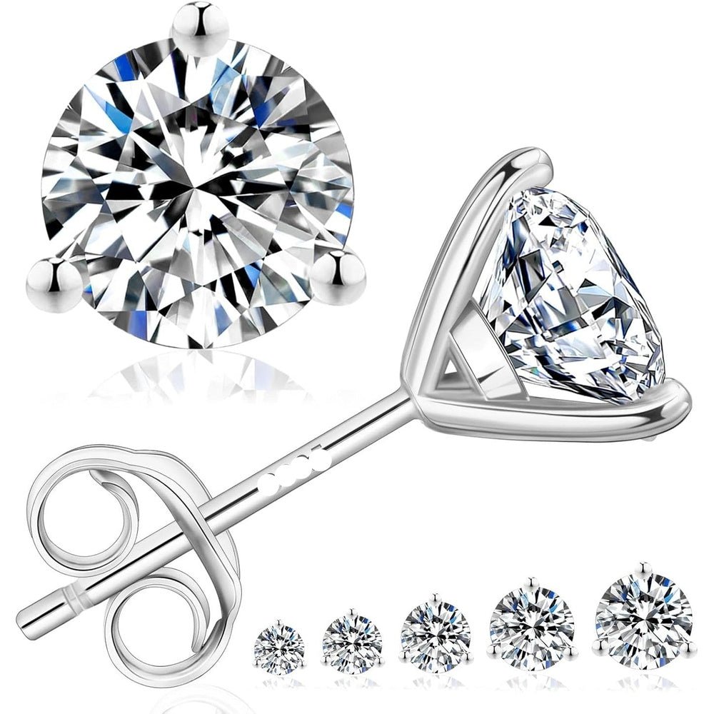 Lab Grown Diamond Stud Earrings in 14k White Gold - Future Jewelry