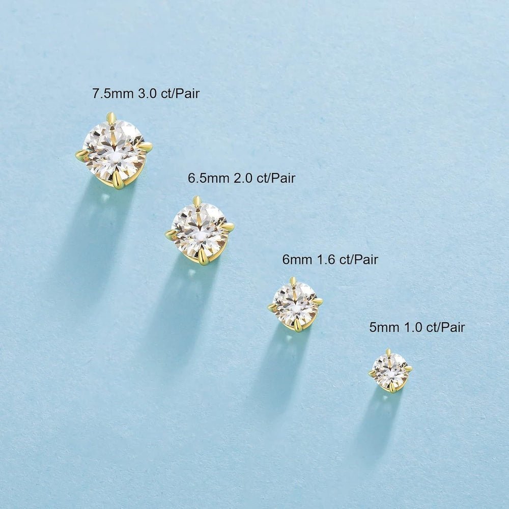 Lab Grown Diamond Stud Earrings in 14k White Gold - Future Jewelry