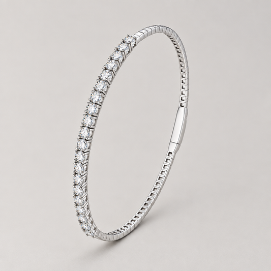 Lab Grown Diamond Tennis Bracelet in 18K White Gold - Future Jewelry
