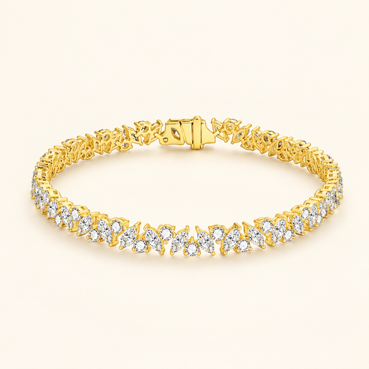 Lab Grown Diamond Tennis Bracelet in 18K Yellow Gold - Future Jewelry