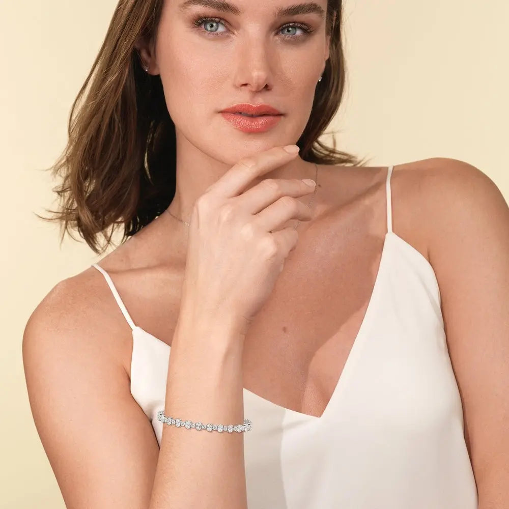 Timeless Elegance Oval & Cushion Cut Lab-Grown Diamond Tennis Bracelet – A Heirloom Piece