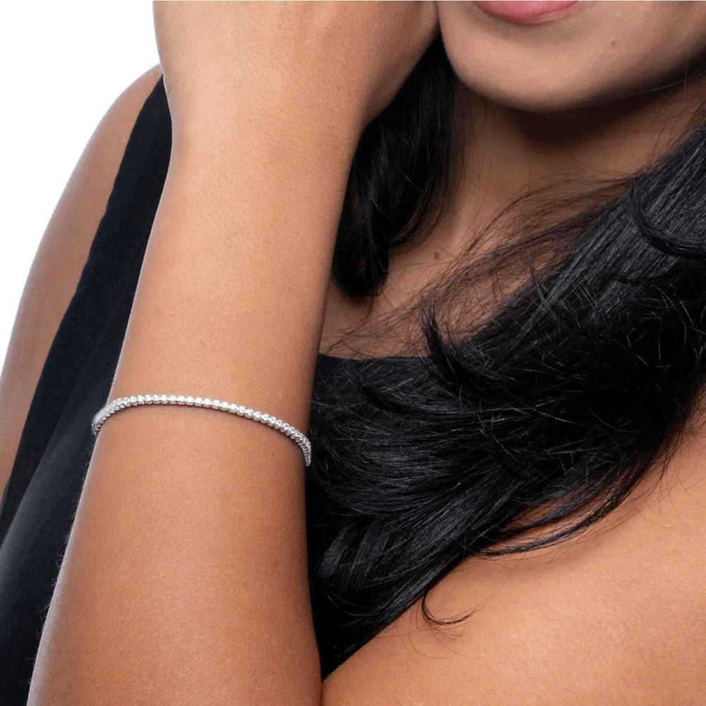 Lab Grown Diamond Tennis Bracelet in 14K Gold – 7 Inches - Future Jewelry