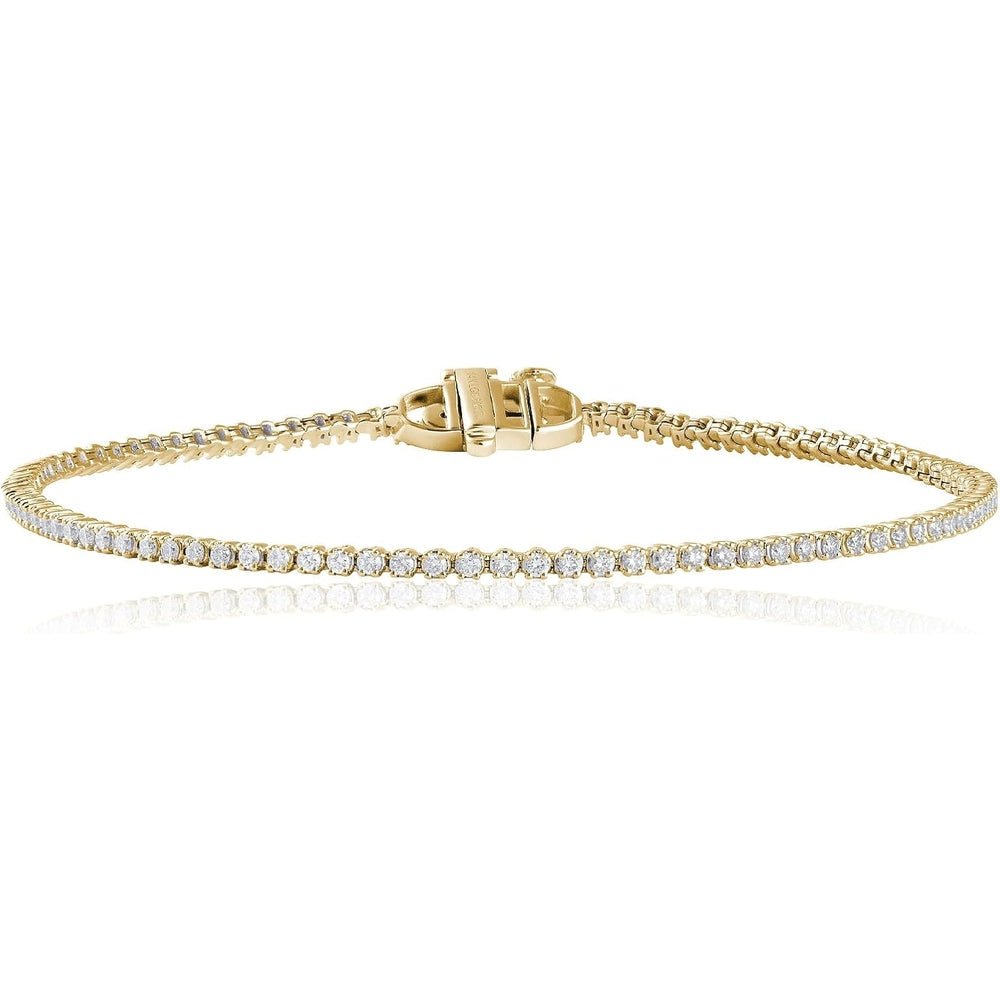 Lab Grown Diamond Tennis Bracelet in 14K Gold – 7 Inches - Future Jewelry