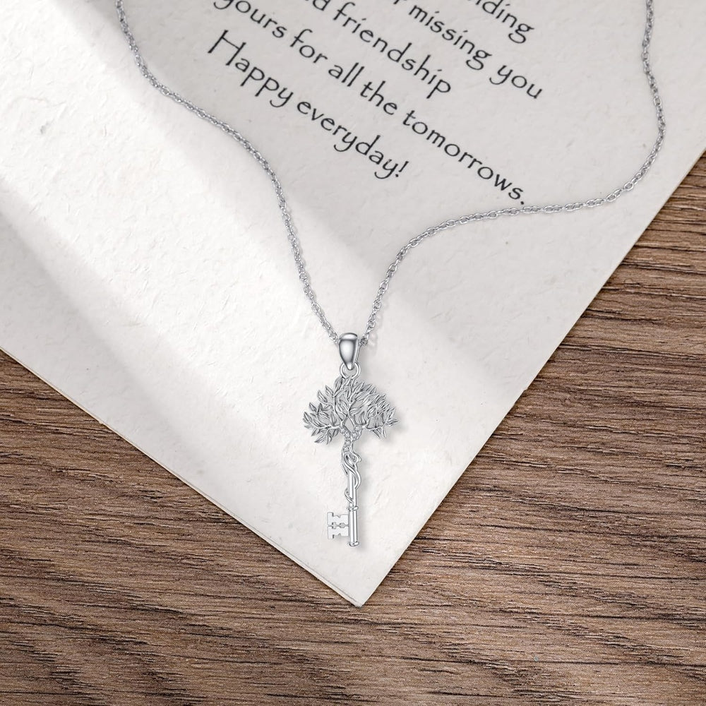 Lab Grown Diamond Tree of Life Pendant Necklace in Silver - Future Jewelry