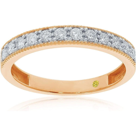 Lab Grown Diamond Wedding Bands for Women | 10K Yellow, White and Rose Gold Certified Diamond Anniversary Bands - Future Jewelry