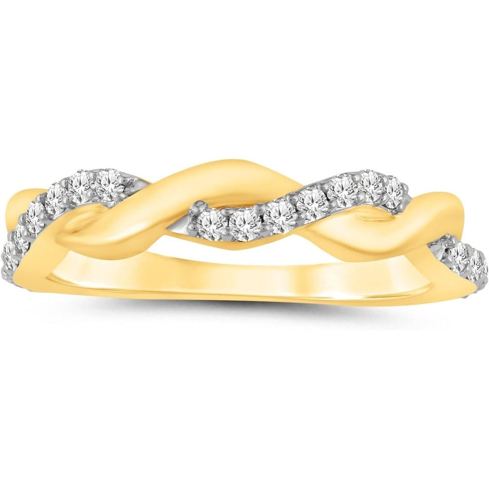 Lab Grown Twisted Vine Wedding Band in 10K White Gold - Future Jewelry
