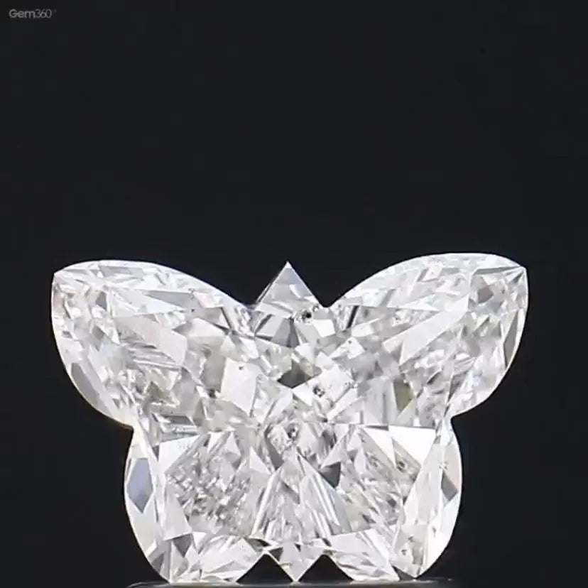 Laser-Cut Custom Fancy Shape Lab Grown Diamond, top view - Future Jewelry