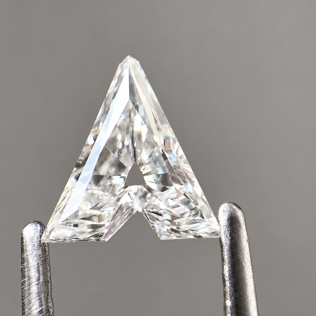 Laser-Cut Custom Lab Grown Diamond in Letter A Shape - Future Jewelry