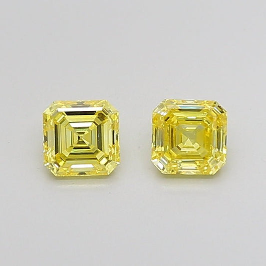 Loose Diamond Asscher Shape Yellow Gemstone Lab - grown Diamond - Future Jewelry