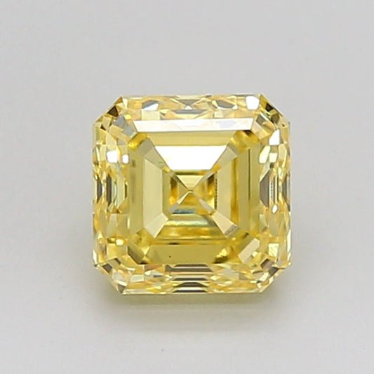 Loose Diamond Asscher Shape Yellow Gemstone Lab - grown Diamond - Future Jewelry