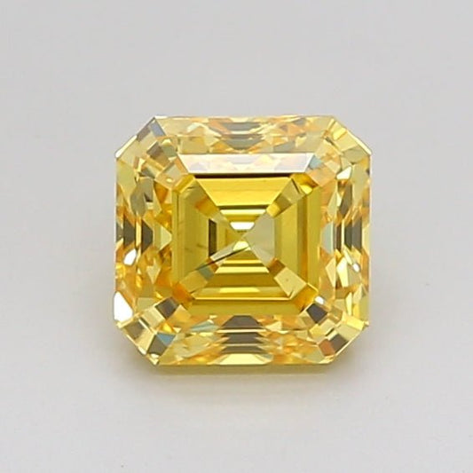 Loose Diamond Asscher Shape Yellow Gemstone Lab - grown Diamond - Future Jewelry