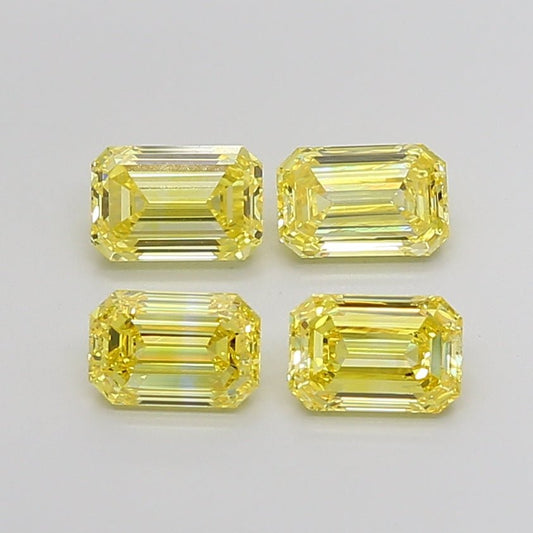 Loose Diamond Emerald Shape Yellow Gemstone Lab - grown Diamond - Future Jewelry