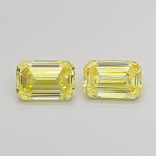 Loose Diamond Emerald Shape Yellow Gemstone Lab - grown Diamond - Future Jewelry