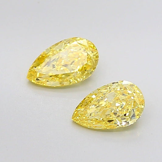 Loose Diamond Pear Shape Yellow Gemstone Lab - grown Diamond - Future Jewelry
