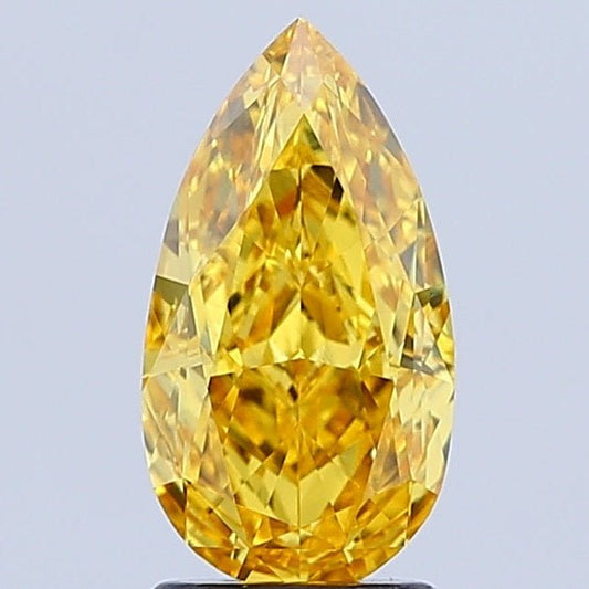 Loose Diamond Pear Shape Yellow Gemstone Lab - grown Diamond - Future Jewelry