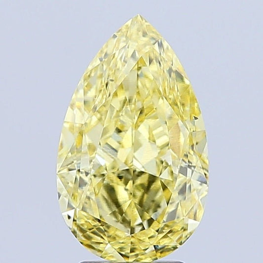 Loose Diamond Pear Shape Yellow Gemstone Lab - grown Diamond - Future Jewelry