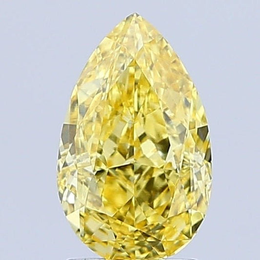 Loose Diamond Pear Shape Yellow Gemstone Lab - grown Diamond - Future Jewelry
