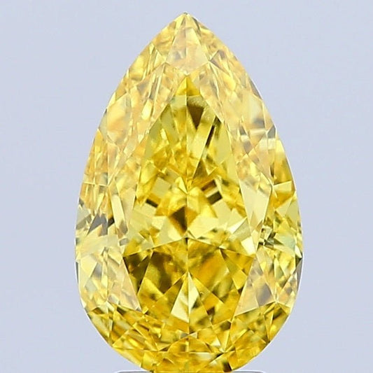 Loose Diamond Pear Shape Yellow Gemstone Lab - grown Diamond - Future Jewelry