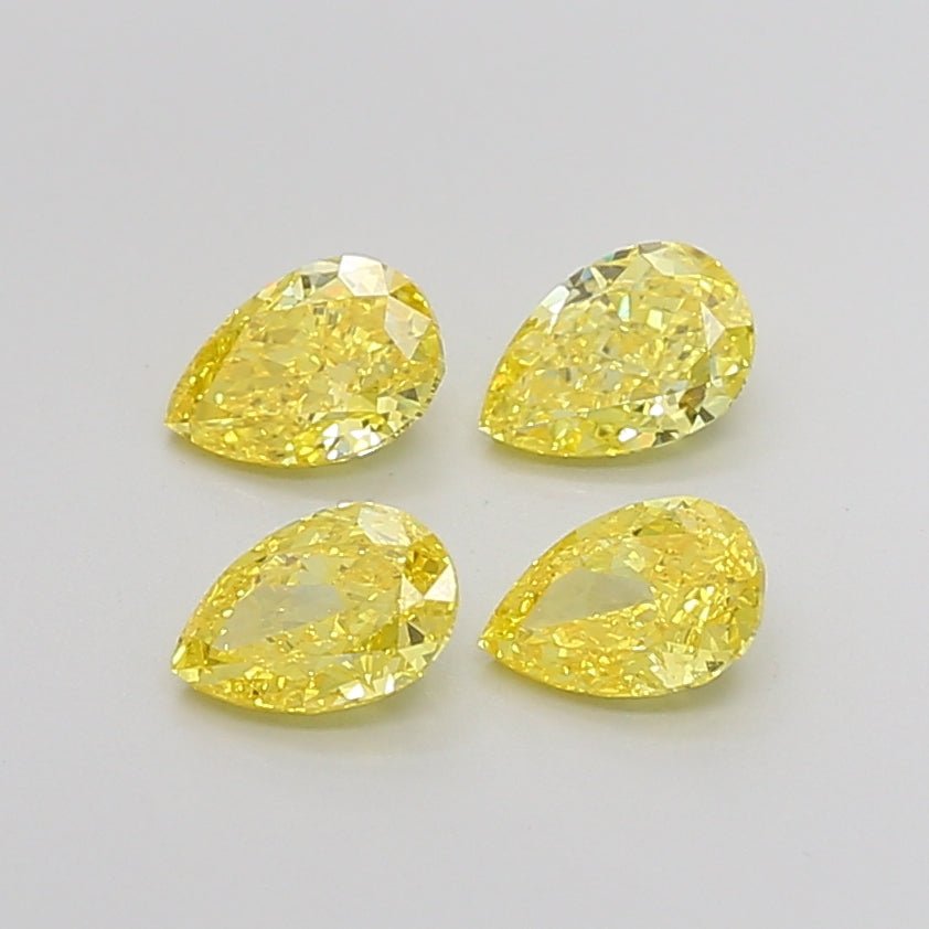 Loose Diamond Pear Shape Yellow Gemstone Lab - grown Diamond - Future Jewelry