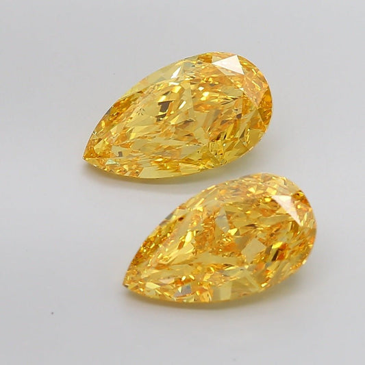 Loose Diamond Pear Shape Yellow Gemstone Lab - grown Diamond - Future Jewelry