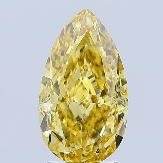Loose Diamond Pear Shape Yellow Gemstone Lab - grown Diamond - Future Jewelry