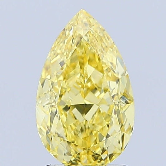 Loose Diamond Pear Shape Yellow Gemstone Lab - grown Diamond - Future Jewelry