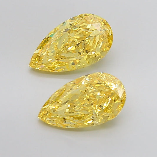 Loose Diamond Pear Shape Yellow Gemstone Lab - grown Diamond - Future Jewelry