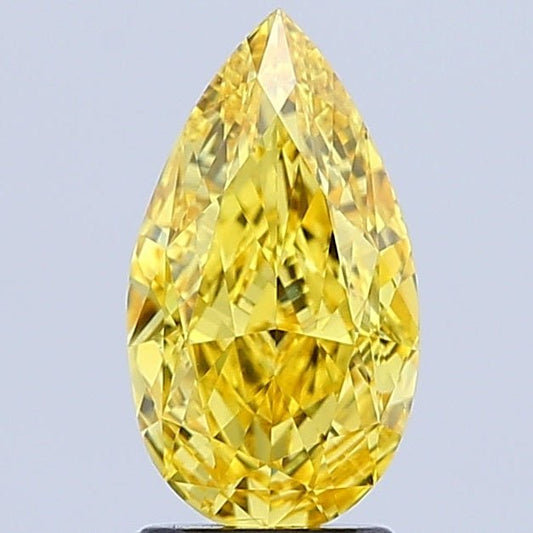 Loose Diamond Pear Shape Yellow Gemstone Lab - grown Diamond - Future Jewelry