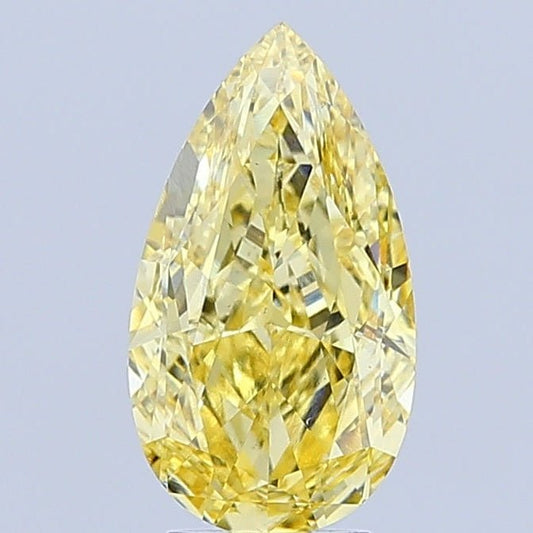 Loose Diamond Pear Shape Yellow Gemstone Lab - grown Diamond - Future Jewelry